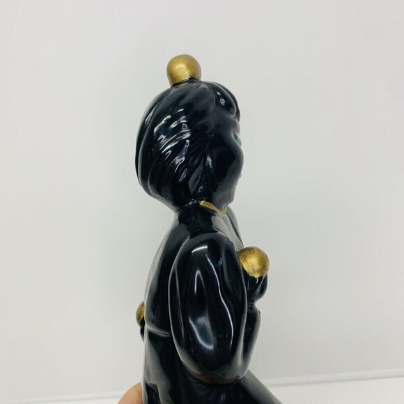 Vintage Black Americana Claytonware Chalkware Figurine Women Dancer MCM 10" - Picture 5 of 14